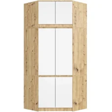 Corner cabinet S100 Oak Artisan / white